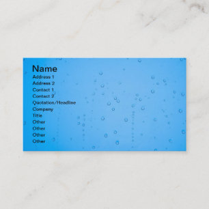 Water drops business card