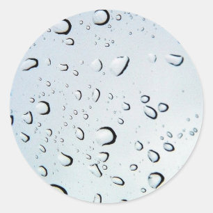Water Drops Crystal Clear Fine glass tiles Beautif Classic Round Sticker