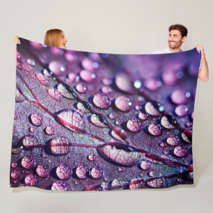 Water Drops Fleece Blanket