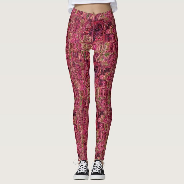 Water drops in f sharp abstract leggings (Front)