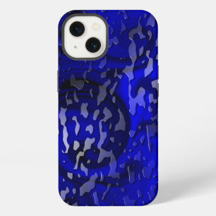 Water Drops on Blue Swirl iPhone 13 Case