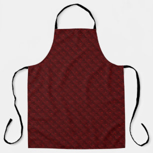 Water Drops on Crimson Metal Apron