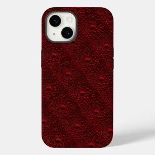 Water Drops on Crimson Metal Case-Mate iPhone 14 Case