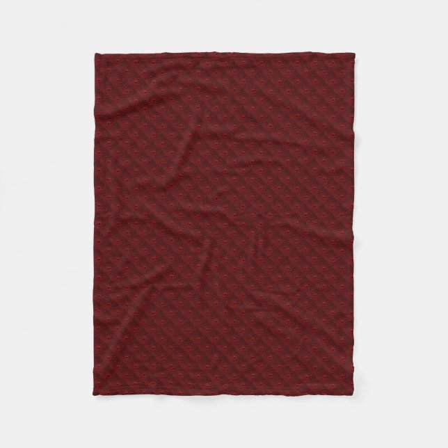 Water Drops on Crimson Metal Fleece Blanket (Front)