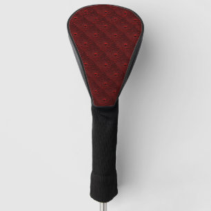 Water Drops on Crimson Metal Golf Head Cover