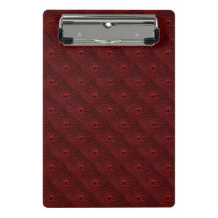 Water Drops on Crimson Metal Mini Clipboard