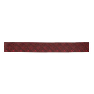 Water Drops on Crimson Metal Satin Ribbon