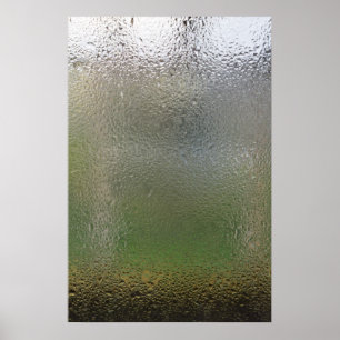 Water drops on glass poster