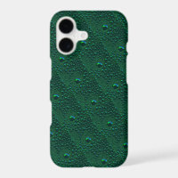 Water Drops on Green Metal