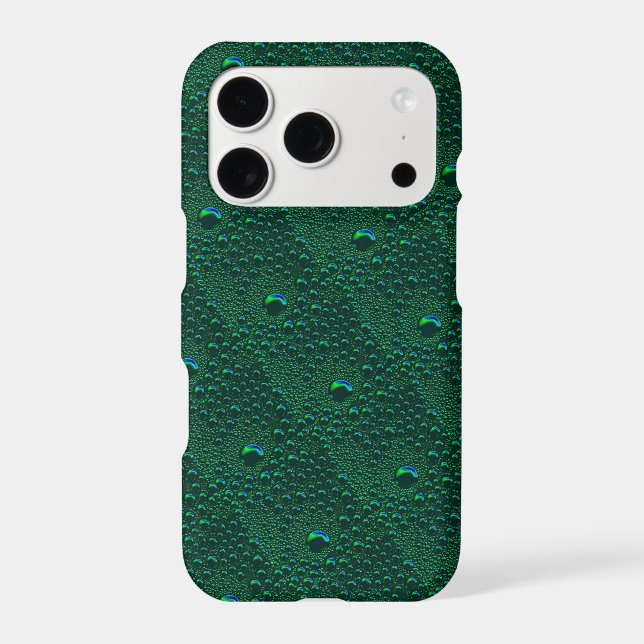 Water Drops on Green Metal (Back)