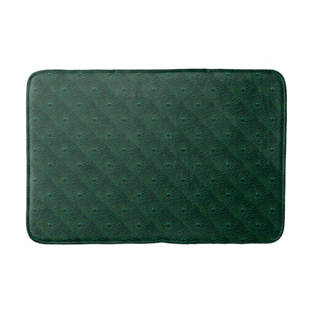 Water Drops on Green Metal Bath Mat (Front)