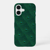 Water Drops on Green Metal