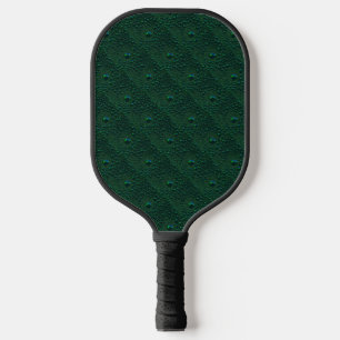 Water Drops on Green Metal Pickleball Paddle