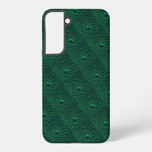 Water Drops on Green Metal Samsung Galaxy Case