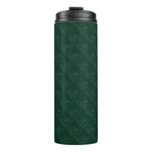 Water Drops on Green Metal Thermal Tumbler