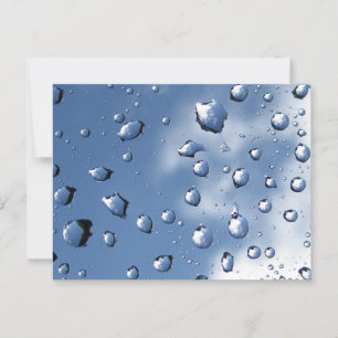 Water Drops on Spider Web Against Blue Sky Postcard
