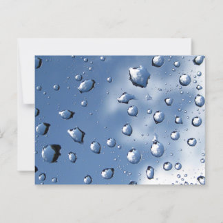 Water Drops on Spider Web Against Blue Sky Postcard