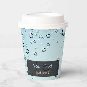 Water Drops Photo any Text Paper Cups