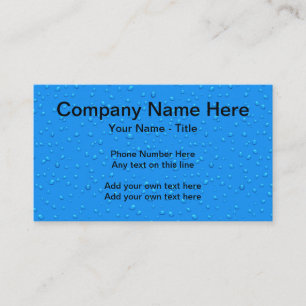 Water Drops Plumber Service Business Card