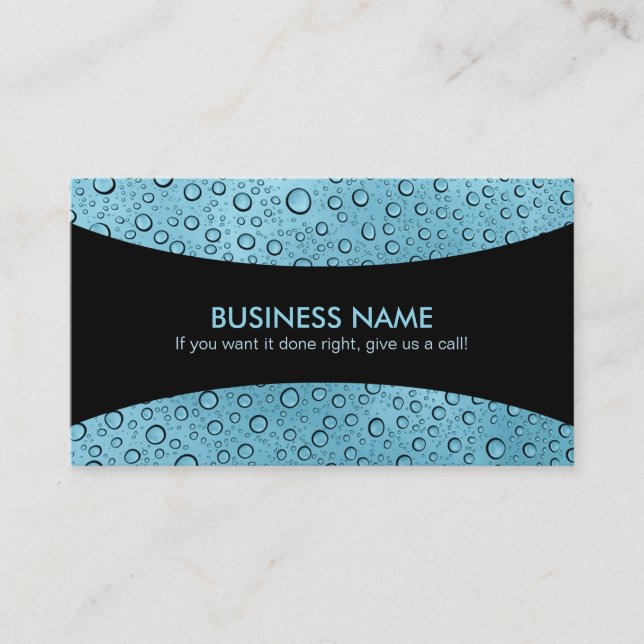 Water Drops Slogans Business Cards (Front)