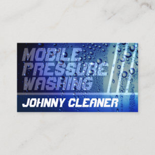 Water drops wet metal business card