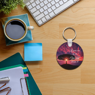 Water during sunset hour Keychain