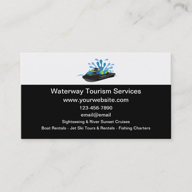 Water Eco Tourism Business Cards (Front)