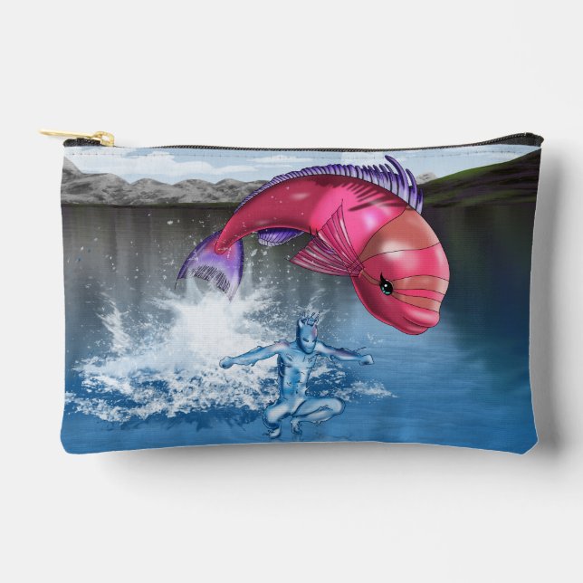 Water Element Blue Accessory Pouch (Front)