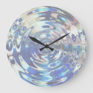 WATER Element Ripple Pattern Large Clock