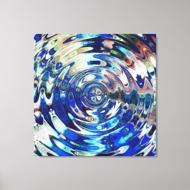WATER Element Ripple Pattern wrapped canvas print (Front)