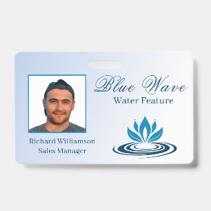 Water Feature Installation Blue ID Badge