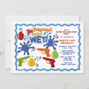 Water Fight Invitation