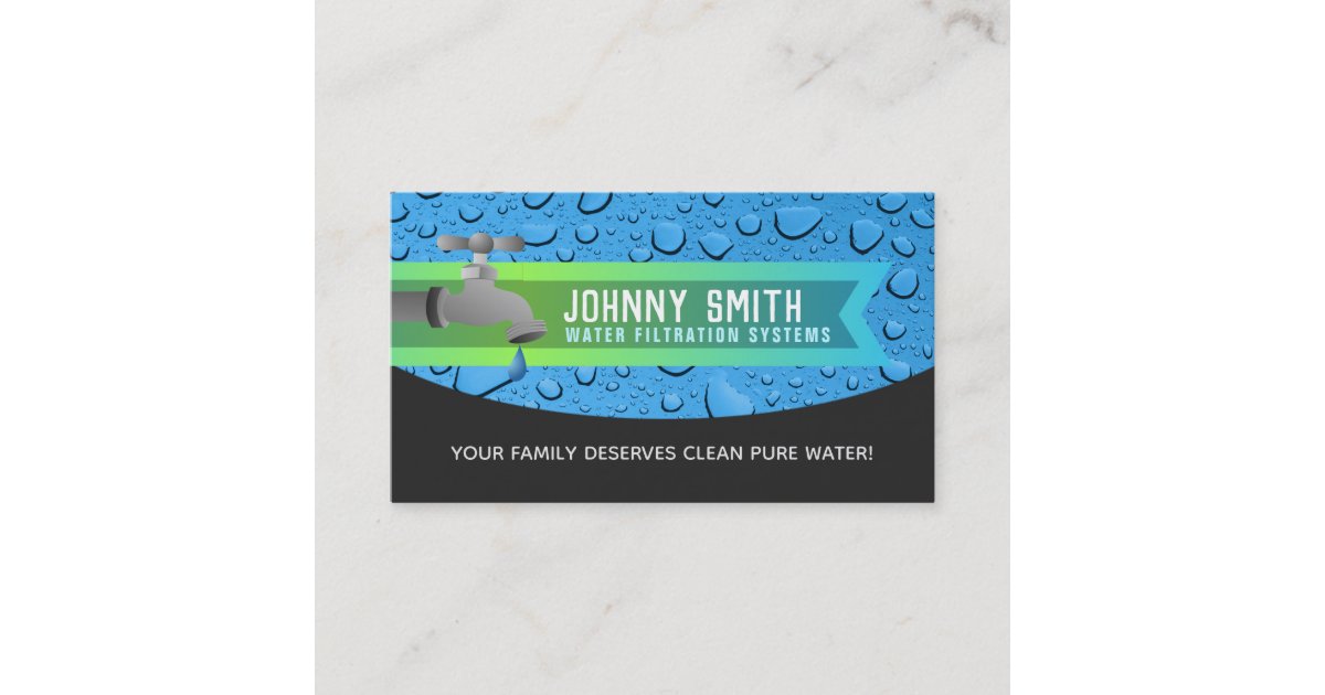 Water Filtration Business Cards Zazzle