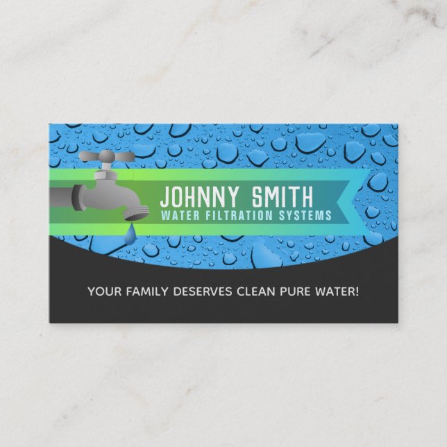 Water Filtration Business Cards (Front)