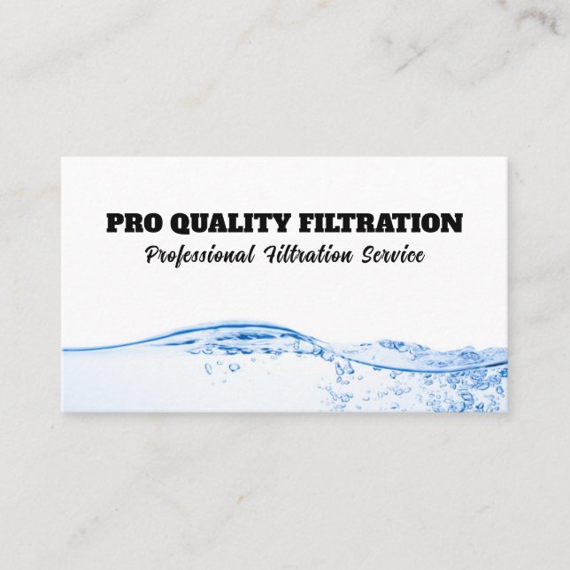 Water Filtration Service Business Card (Front)