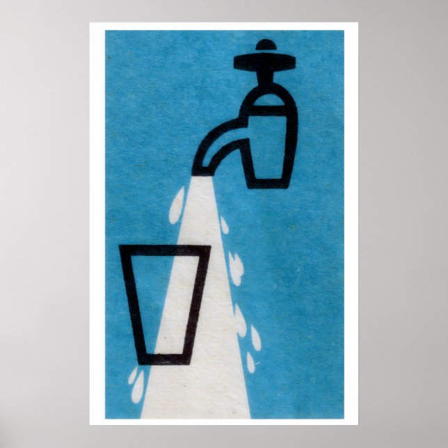 Water Flowing - Matchbox Print - Aesthetic Wall (Front)