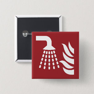 Water Fog Applicator Safety Sign 15 Cm Square Badge