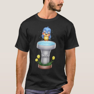 Water Fountain Bird Bath Clothes for Teen Girls Cu T-Shirt