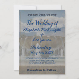 Water Fountain Wedding  Invitation
