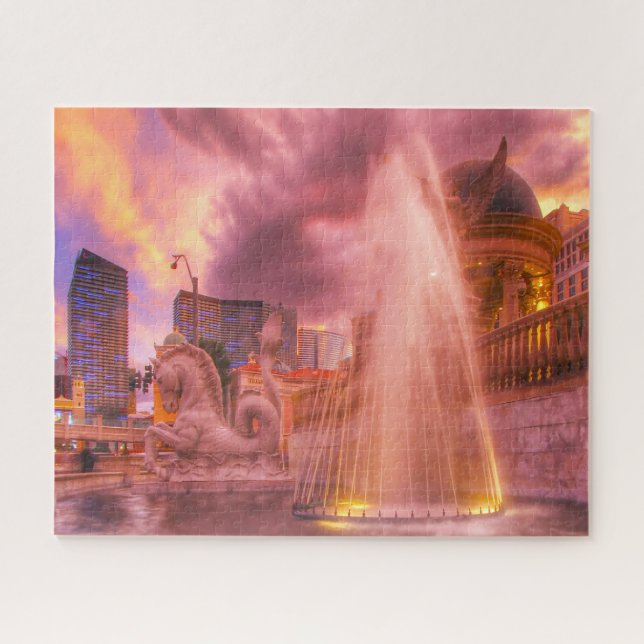 Water Fountains in Las Vegas Jigsaw Puzzle (Horizontal)