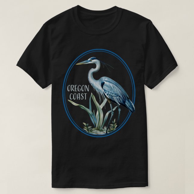 Water Fowl Bird Watching Heron Birds Great Oregon  T-Shirt (Design Front)