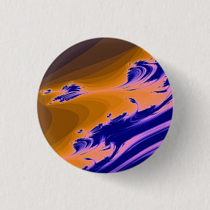 WATER FRACTAL 3 CM ROUND BADGE