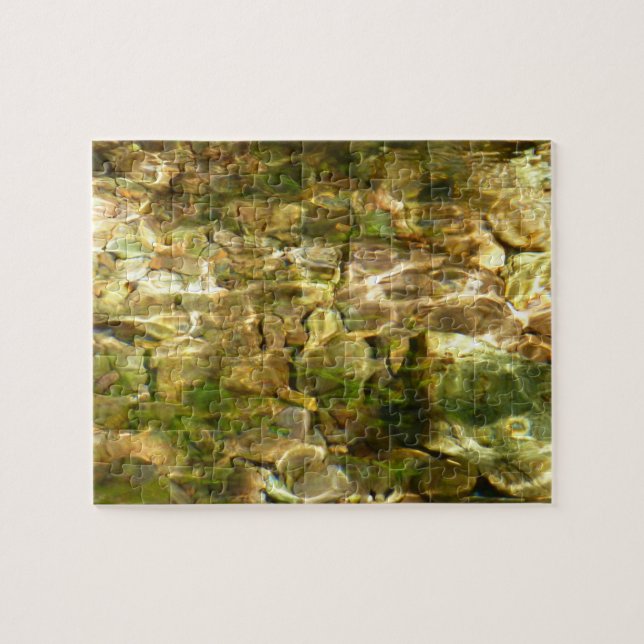 Water from Hot Springs Green-Gold Nature Jigsaw Puzzle (Horizontal)