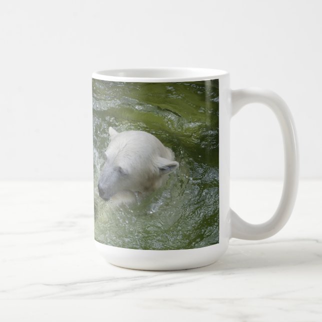 Water Fun Polar Bears Coffee Mug (Right)