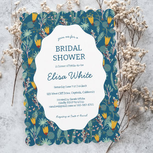 Water Garden Floral Bridal Shower Cute CUSTOM  Invitation
