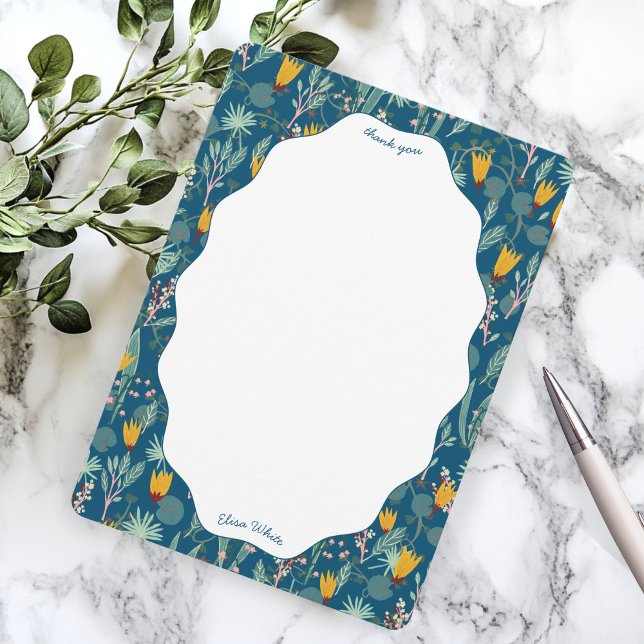 Water Garden Floral Bridal Shower Cute CUSTOM Thank You Card (Water Garden Floral Bridal Shower Cute CUSTOM Thank You Card
)