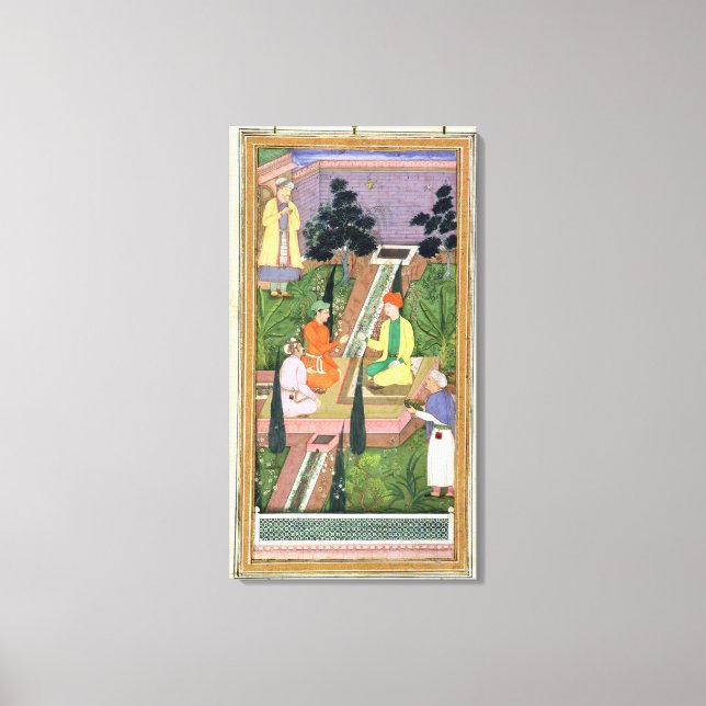 Water gardens, from the Clive Album (gouache on pa Canvas Print (Front)