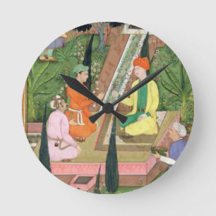 Water gardens, from the Clive Album (gouache on pa Round Clock