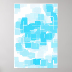 "Water" Geometric Art Poster