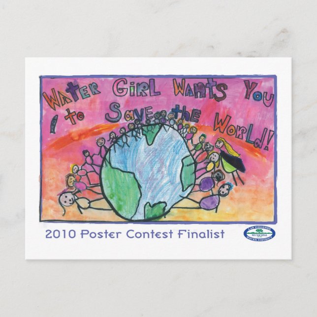 Water Girl Water You to Postcard (Front)